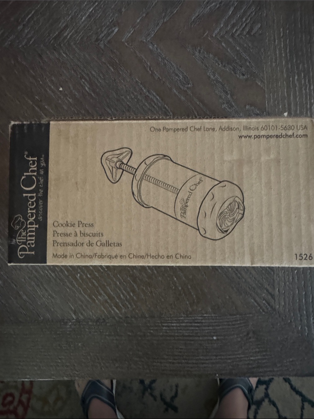 Pampered Chef Cookie Press in Brown Kraft Packaging